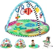 Sea Floor Explorers 2-In-1 Water Mat Portable Tummy Time Activity Play Gym