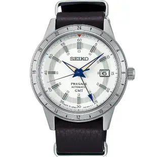 【SEIKO 精工】Presage Style60’s系列 製錶110週年限量 GMT機械錶 送行動電源(SSK015J1/4R34-00E0J)