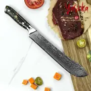 Chef Butcher Knife Scimitar Knife 9" VG10 Super Steel Vacuum Treated Full Tang