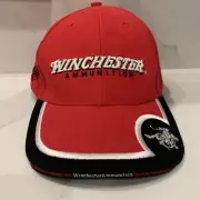 Winchester Ammunition Hat Cap Red Black White Adjustable 100% Cotton New