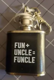 New Funcle Flask Keychain Fun Uncle Black Gift