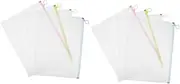 jojofuny 2sets Plastic Folder Pockets A4 File Bags Portable Document Holders for Office School Travel 4pcs*2