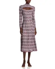 Misook Cutout Midi Dress