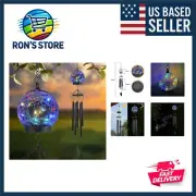 Stunning 42-Inch Solar Elegant Crackled Glass Wind Chime for Your Outdoor Space