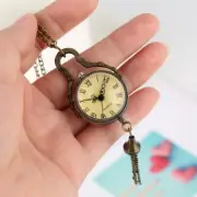 Retro Steampunk Quartz Pocket Watch Black/Bronze Dial Ball Necklace Chain Gifts
