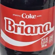 Share a Coke with Briana 2025 Personalized Gift Coca Cola Bottle 20oz