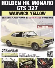 Classic Carlectables 1:18 Holden HK Monaro GTS 327 1968 Warwick Yellow