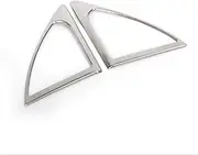 DOOREX Stainless Steel A Pillar Audio Speaker Trim Tweeter Decoration Stickers 2pcs/Set for Peugeot 3008 5008 2017 2018 Accessories Steering Wheel Covers