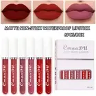 6PCS Lip Gloss Set Liquid Lipstick Velvet Matte Lip Makeup Long Lasting Sexy Red