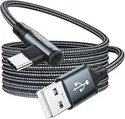 CableCreation USB to USB C Cable,6.6ft 90 Degree USB C Charger Cord,USB Type C Cable Nylon Braided for Compatible with iPhone 15,Galaxy S23 Ultra S22,MacBook,iPad mini 6,iPad Pro 2020,2M