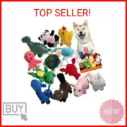 LEGEND SANDY Squeaky Plush Dog Toy Pack for Puppy, Small Stuffed Puppy Chew Toys