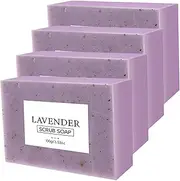 4Pcs Lavender Soap, 100g Nourishing Moisturizing Lavender Soap Bars Natural Ingredients Multi-Purpose Bath Shower Supplies for All Skin Bar