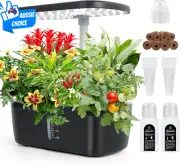 Hydroponics Indoor Herb Garden 8 Pods Smart Garden Grow Light Timer Adjustable