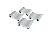 4PC Compact Car Wheel Dolly Set - Vehicle Positioning Jack