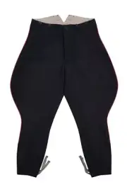 WW2 German Fire Police Officer Black Wool Breeches With Pipe