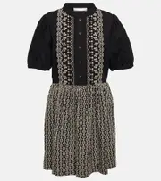 [See By Chloe] See By Chloé Floral embroidered cotton minidress AU 12 multicoloured