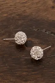 Diamante Ball Stud Earring--ADO-AEC-4500
