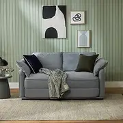 Koala Sofa Bed 2.5 Seater Double, Convertible Folding Sleeper Couch with Angled Backrest and Cushioned Armrests for Living Room, Spare Room and Guest Room, Tinny