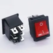 Convenient DPDT ON ON Rocker Switch with Red Neon Lamp for Water Dispensers