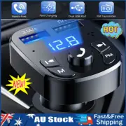 Bluetooth 5.0 Car Wireless FM Transmitter Adapter Hands-Free 2USB PD Charger HOT