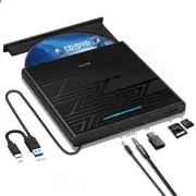 External DVD Drive for Mac, USB CD ROM Burner External Drive for Laptop with ...