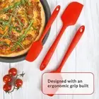 3 pcs Non Stick Rubber Kitchen Scraper Spatulas Baking