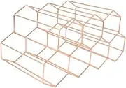 Modular Iron Wine Rack Bottle Storage Stand Modern Geometric Design Easy Assembly Wine Cabinet for Home