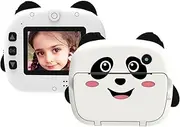 Portable ren Instant Thermal Print Camera 2.4 Inch Screen 1080P Digital Camera P Selfie 1080P FHD Video Thermal INKL Printing 3 Rolls White Print Paper Learning Toy Birthday Black & White One Size