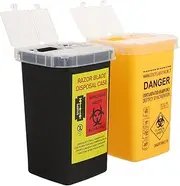 Ipetboom Harmonious Desktop Waste Bucket Pcs Tattooing Needle Disposal Bin Easy to Use Container