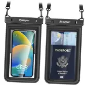 [Up to 8.5"] Floating Waterproof Phone Pouch 2 Pack - Floatable Waterproof