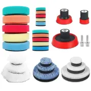 Abizarch 29Pcs Drill Polishing Pad Kit Reusable Buffing Polishing Pads 1/2/3I...