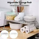 Cupboard Organiser Shelf Kitchen Adjustable Storage Support Pantry Stand Rack OZ