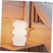 Table Lamp for Living Room, Modern Table Lamp Base 6.6ft Power Frosted White