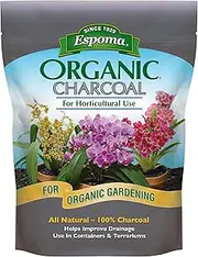 Organic Charcoal for Horticultural Use, All Natural Carbon Material Helps Improve Drainage in Containers and Terrariums. for Organic Gardening, 4 qt. Bag; Pack of 1