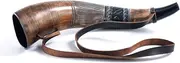 Norse Tradesman Viking War Horn - 18" Genuine Ox-Horn Battle Trumpet - Premium Hand Engraved Blow Horn