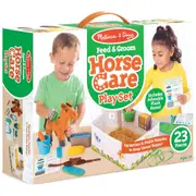 Melissa & Doug Feed & Groom Horse Care Play Set Kids/Childrens Play Toy 3+
