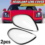 Fit For 2x Front Headlight Lens Cover lamp Cap For 2014-2016 Porsche Boxster Cayman 981