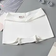 [FARZAH] Women Panties Female Underwear 3PCS/Set Seamless Women Boyshorts Boxers Cotton Crotch Ladies Safety Pants Thin Underwear for Spring Summer(White 1pc,M)