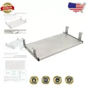 Heavy-Duty Under Desk Keyboard Tray - Adjustable Platform with Gray Rock Finish