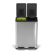 Recycling Kitchen Step Trash Can with Soft-Close Lid