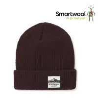 在飛比找蝦皮商城優惠-Smartwool 美國 Logo 毛帽 羊毛帽 酒紅 雙層