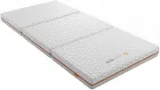 Iris Plaza Dormeo Tri-Fold Mattress, 2.8 inches (7 cm) Thick, 3 Zone Structure (Slightly Firm 150 N/Firm 240 N), Single, Adopts Unique Spring Technology, Multi-Layered Construction, 8 Times