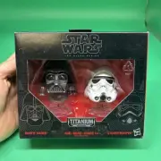 Star Wars Black Series Captain Phasma and Stormtrooper Helmets Titanium Series