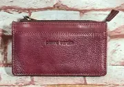 BNIP Pierre Cardin Genuine Italian Leather Cherry Zip Style Small Coin Purse