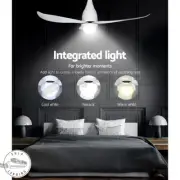 Devanti Ceiling Fan DC Motor LED Light Remote Control Ceiling Fans 52'' White