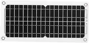 12W 12V Solar Panel Kit with Charge Controller USB Port Off Grid Monocrystalline Module with SAE Connection Cable Kits for Camping Car Boat Marine Black Without Controller