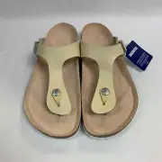Birkenstock New w/ Box Gizeh 1983 Limited Edition Beige Natural Leather Regular