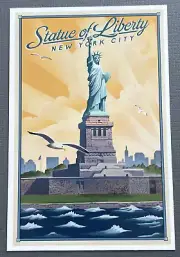 New York, New York - Statue of Liberty - Litho - Lantern Press Postcard