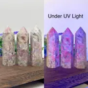 Ruby In Kyanite Points UV Reactive Natural Crystal Generators YOU CHOOSE