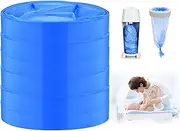 BUTBU 6 Pack Nappy Bin Refill, 4.5m Nappy Bin Refill Bags, Baby Diaper Pail Disposal Bags, nappy bin Refills Liners Compatible with Tommee Tippee, Twist and Click, Angelcare, Litter Genie (Blue)
